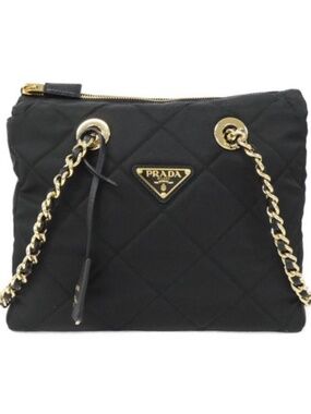 PRADA Re-Edition 1995 Chain Re-Nylon Bag Black Small